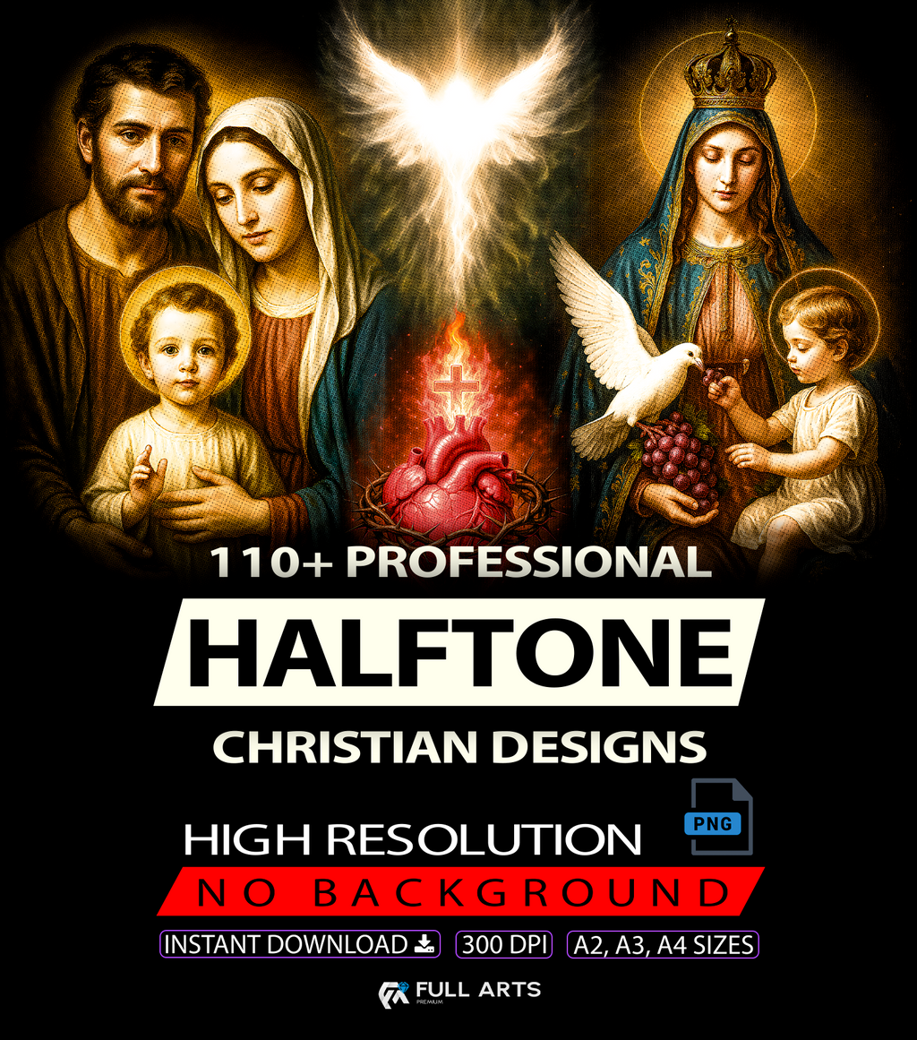 Paquete de más de 110 diseños cristianos semitonos