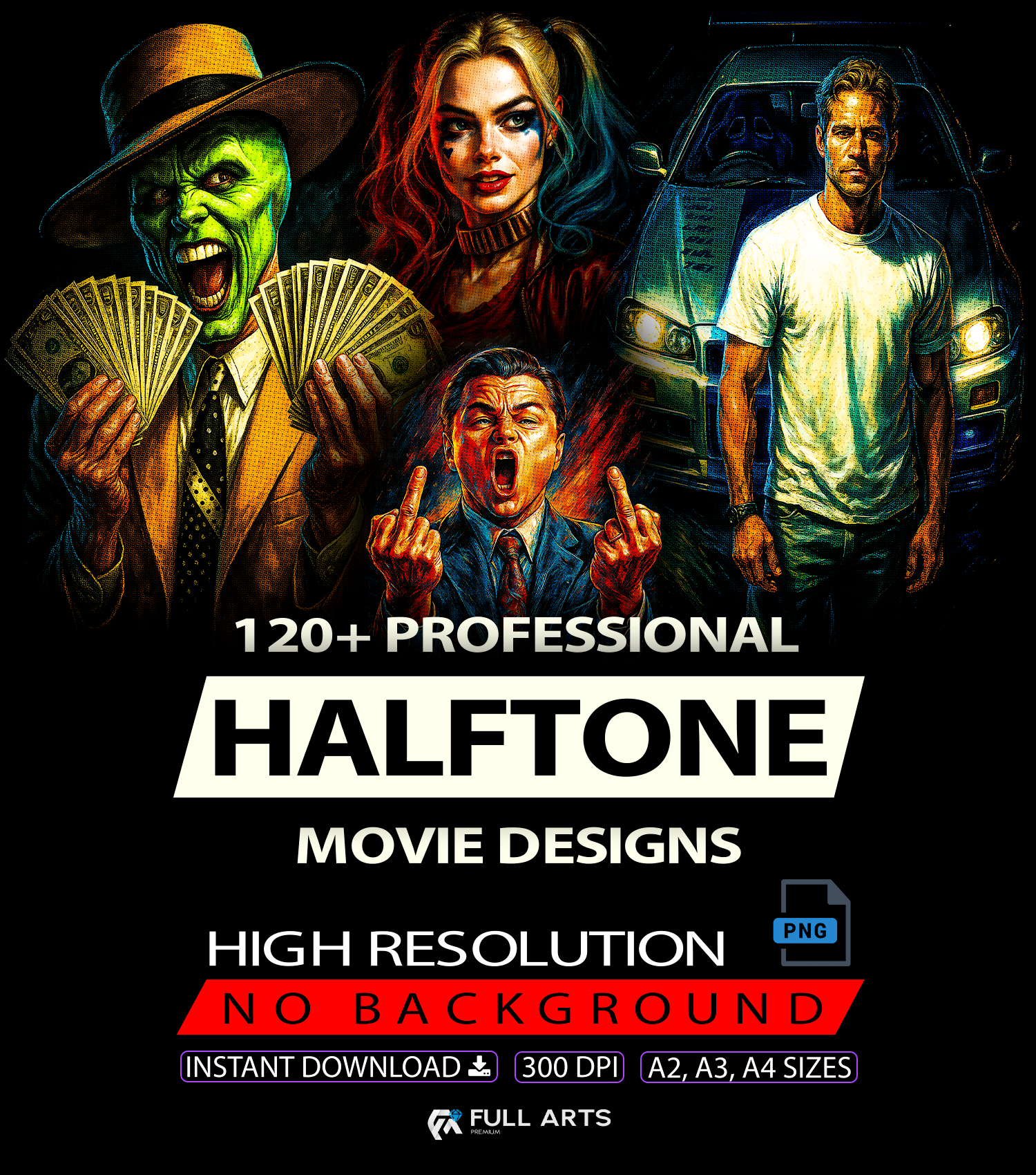 Paquete de más de 120 diseños de películas tramadas