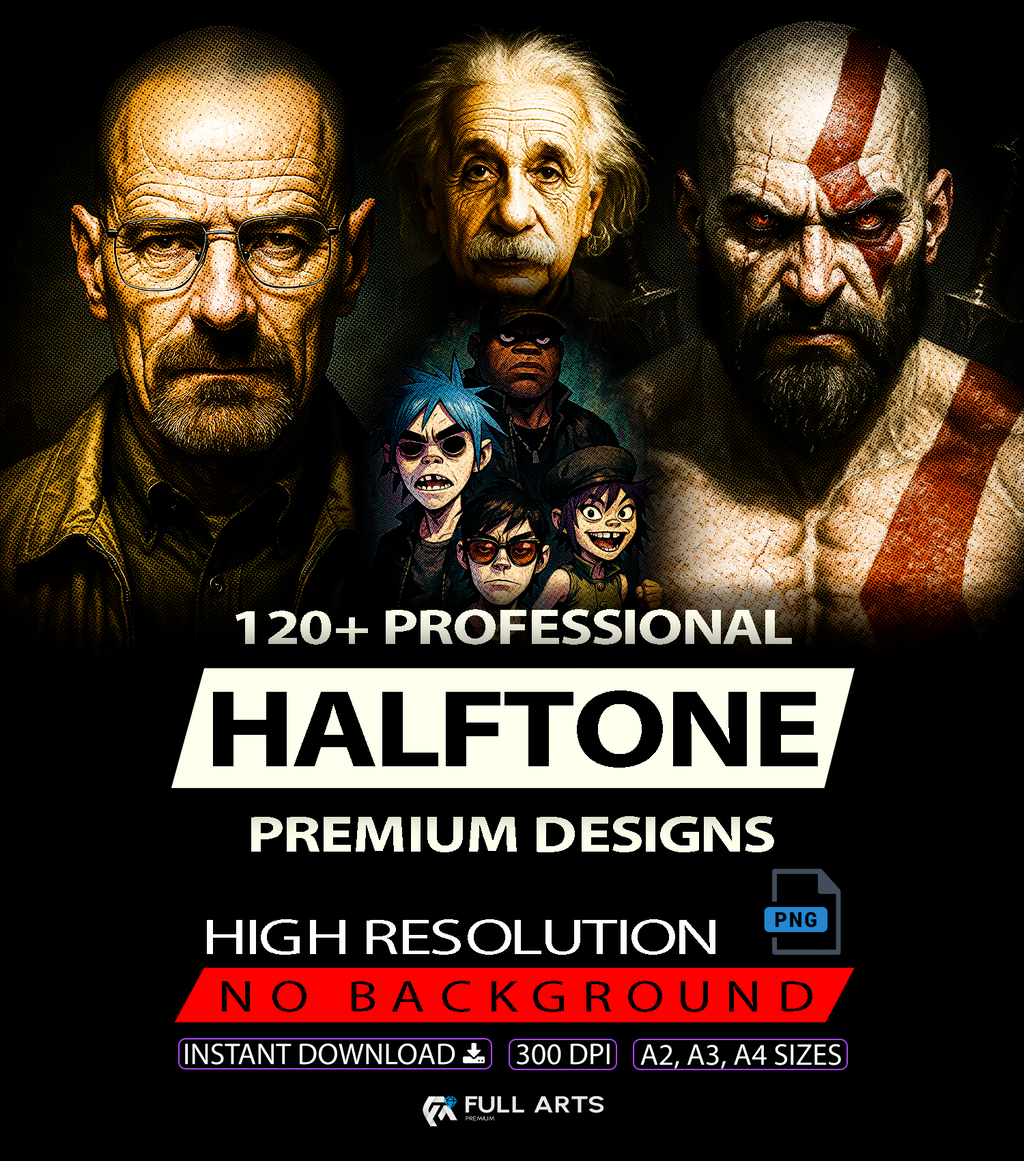 Paquete de más de 120 diseños premium de semitonos