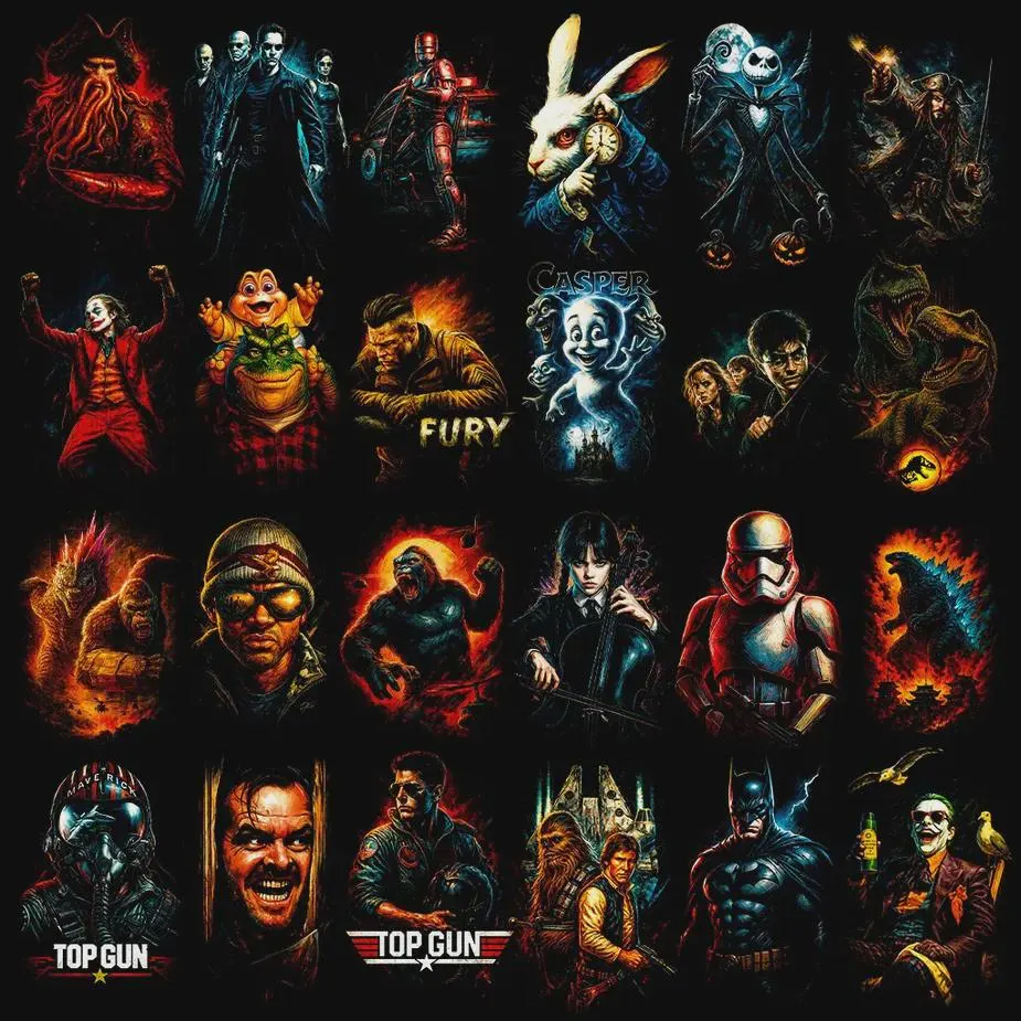 Paquete de más de 120 diseños de películas tramadas