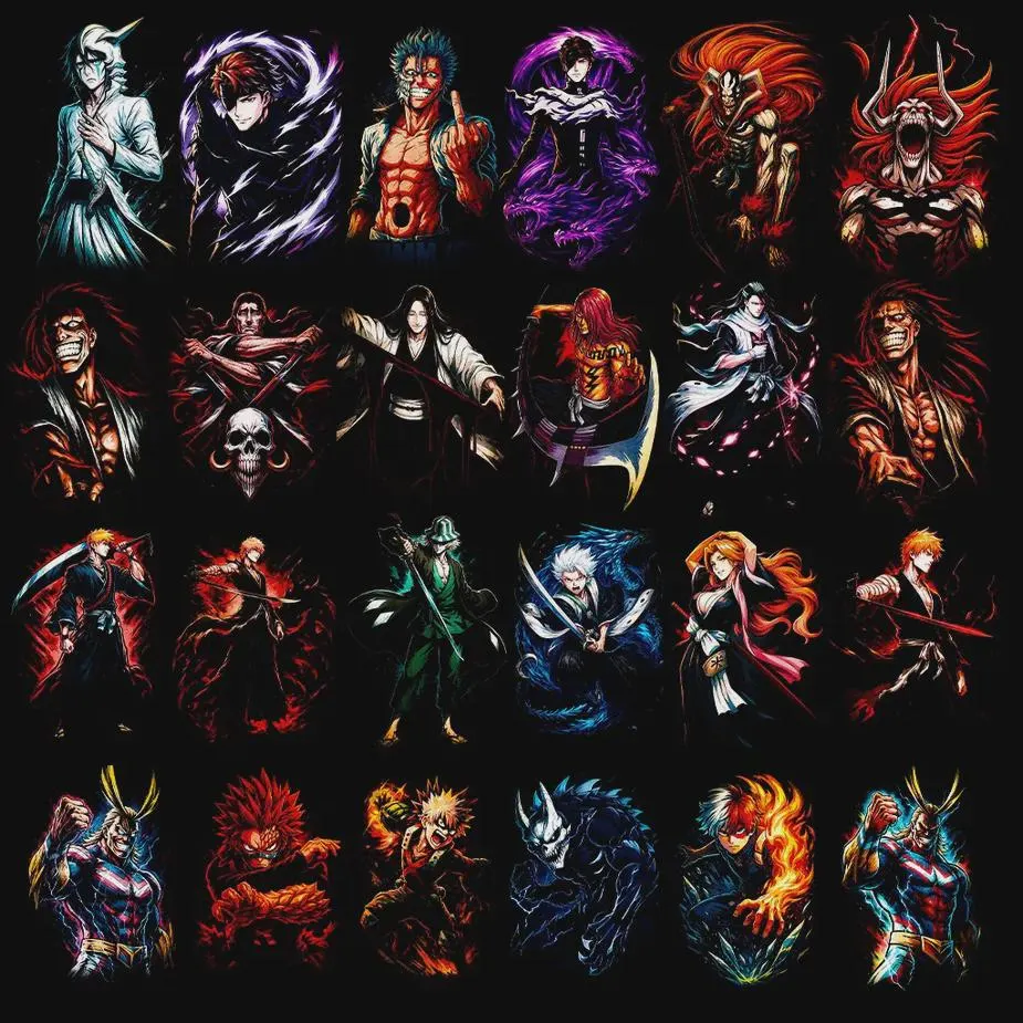 Paquete de más de 130 diseños de anime en semitonos
