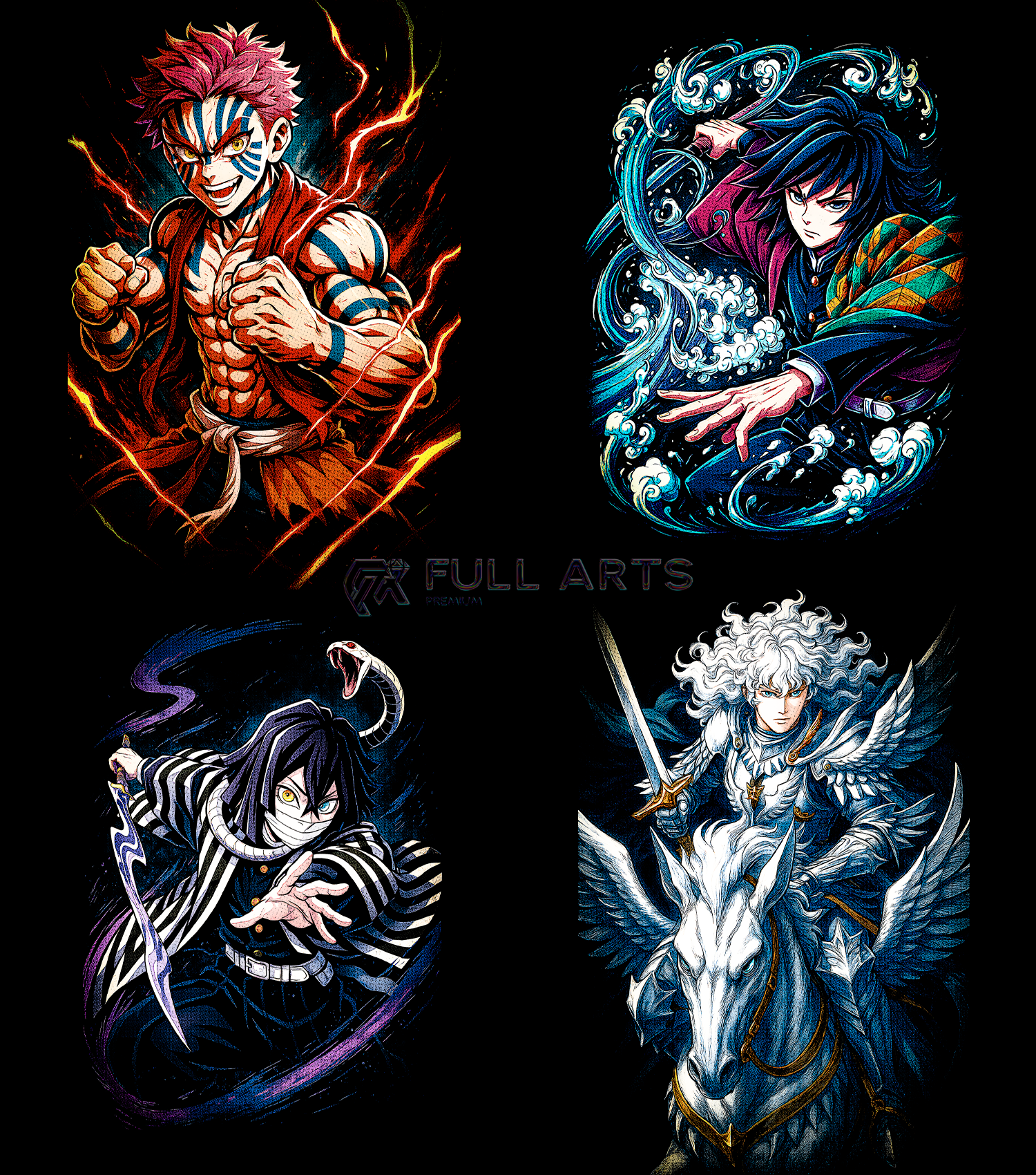Paquete de más de 130 diseños de anime en semitonos