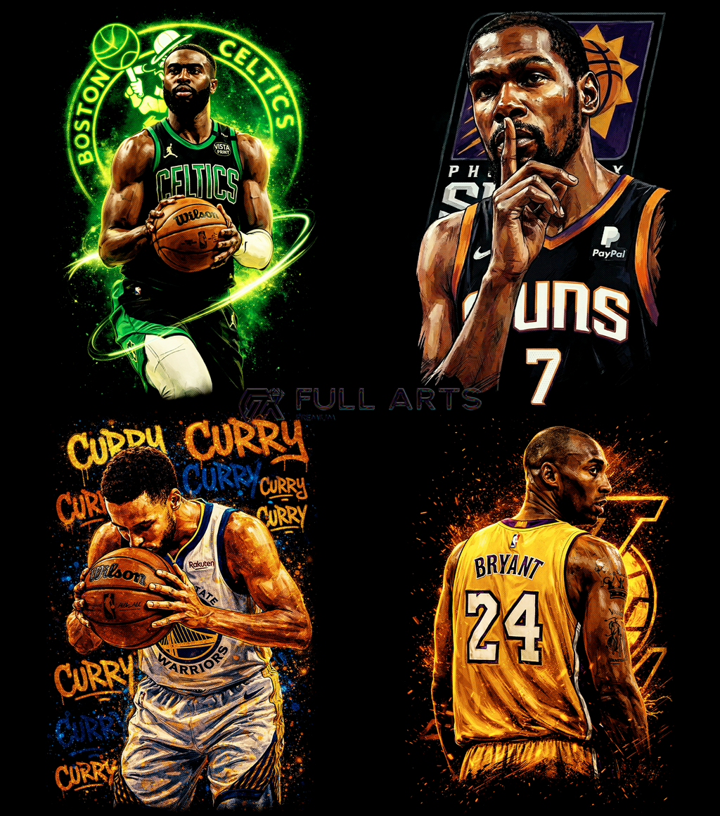 Paquete de más de 75 diseños de leyendas de la NBA en semitonos