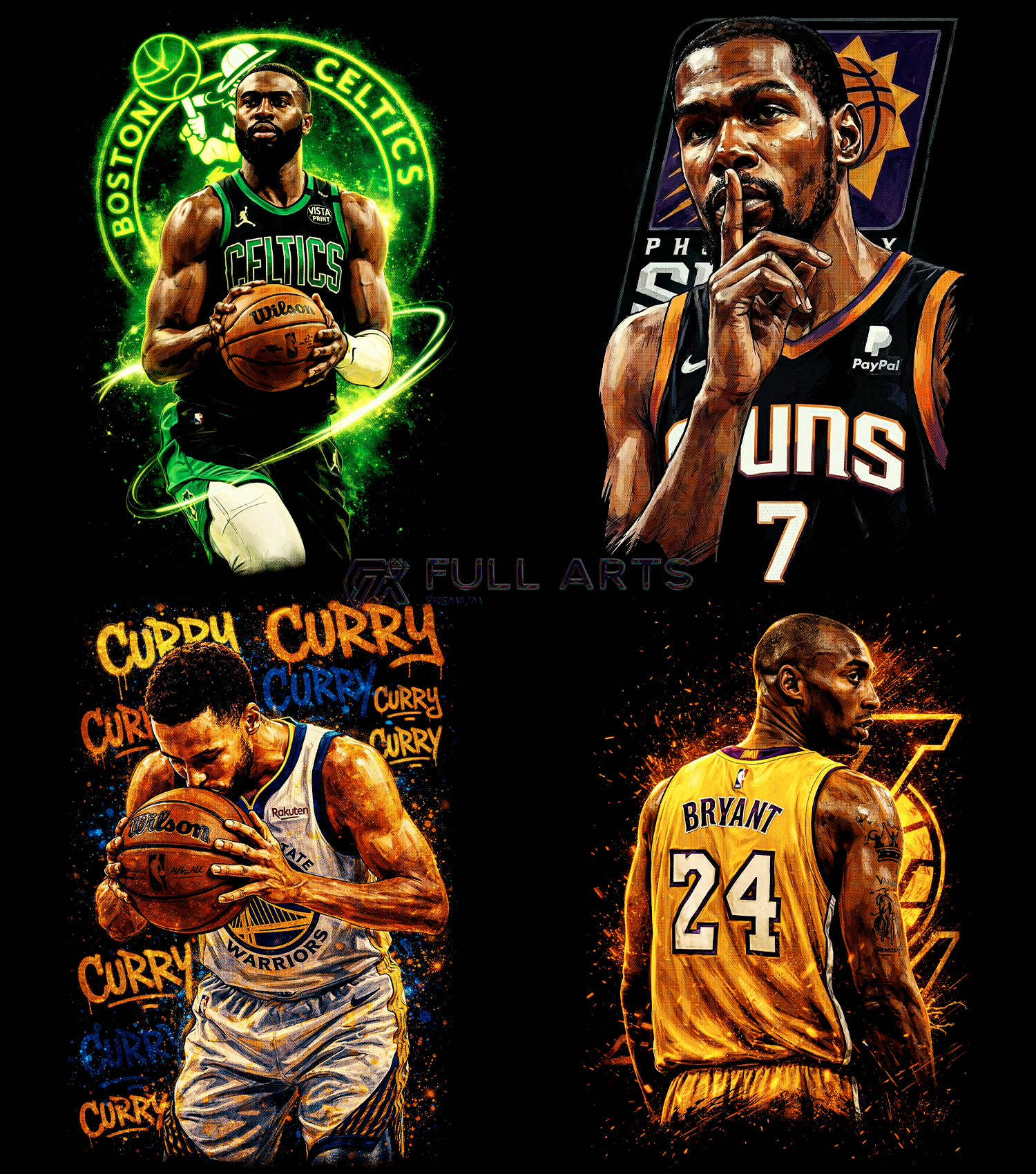 Paquete de más de 75 diseños de leyendas de la NBA en semitonos