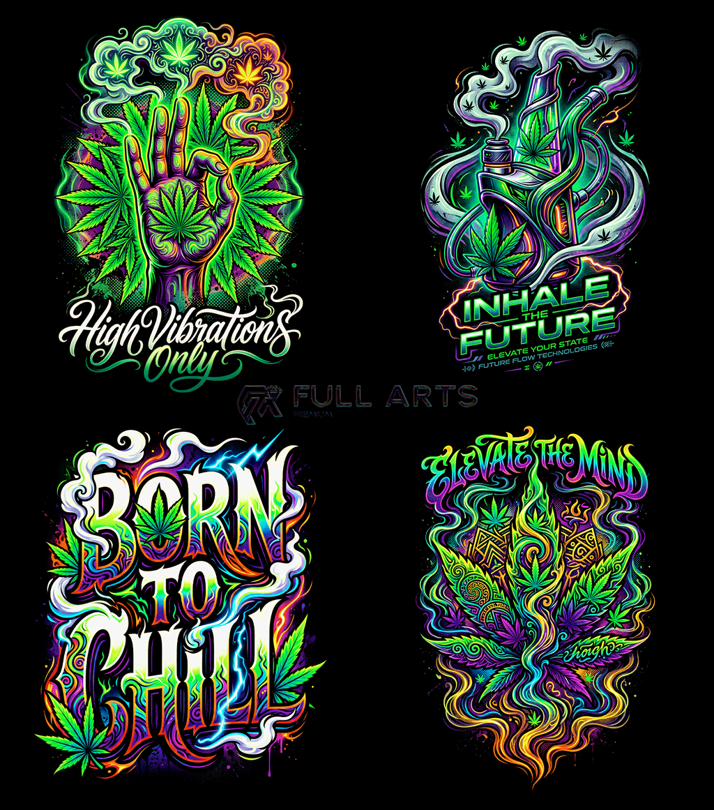 Pack 120+ Diseños de Cannabis en Semitono