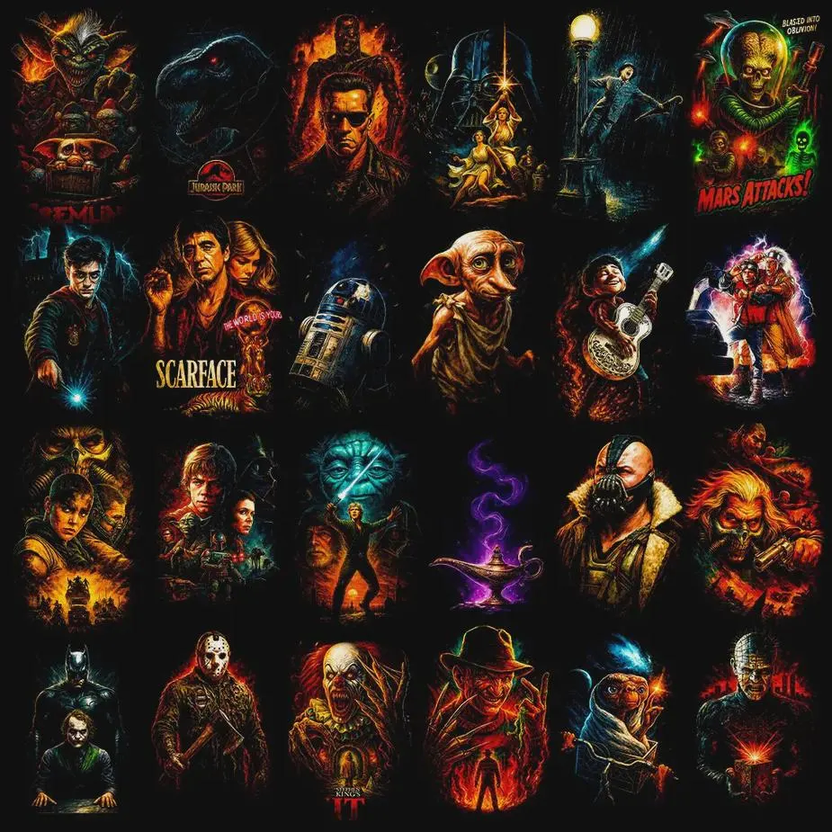 Paquete de más de 120 diseños de películas tramadas