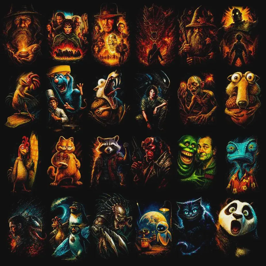 Paquete de más de 120 diseños de películas tramadas