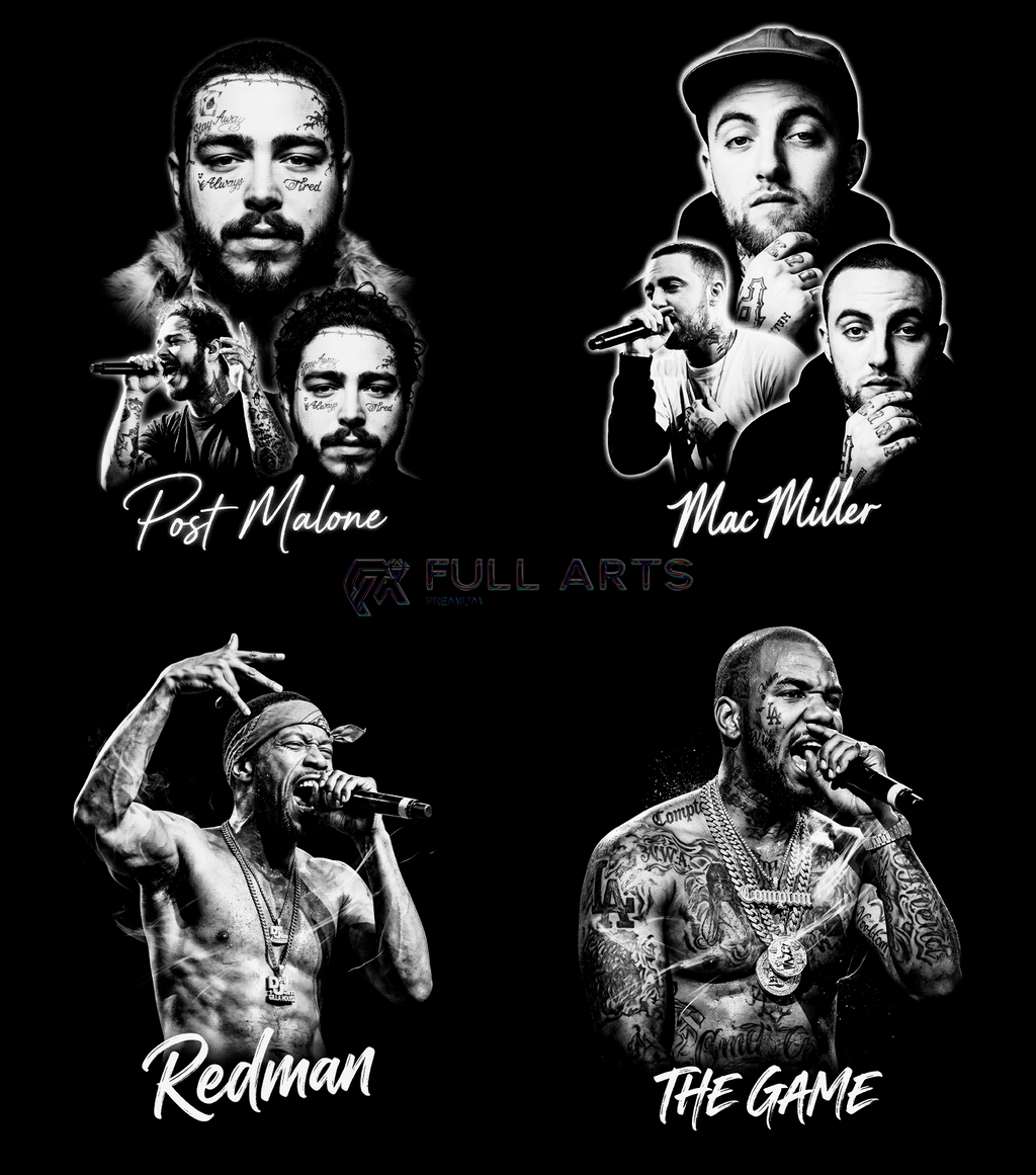 Más de 120 diseños monocromáticos de hip-hop en semitonos