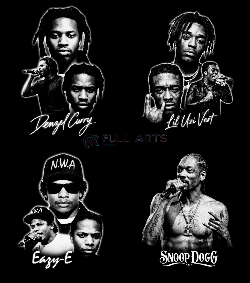 Más de 120 diseños monocromáticos de hip-hop en semitonos