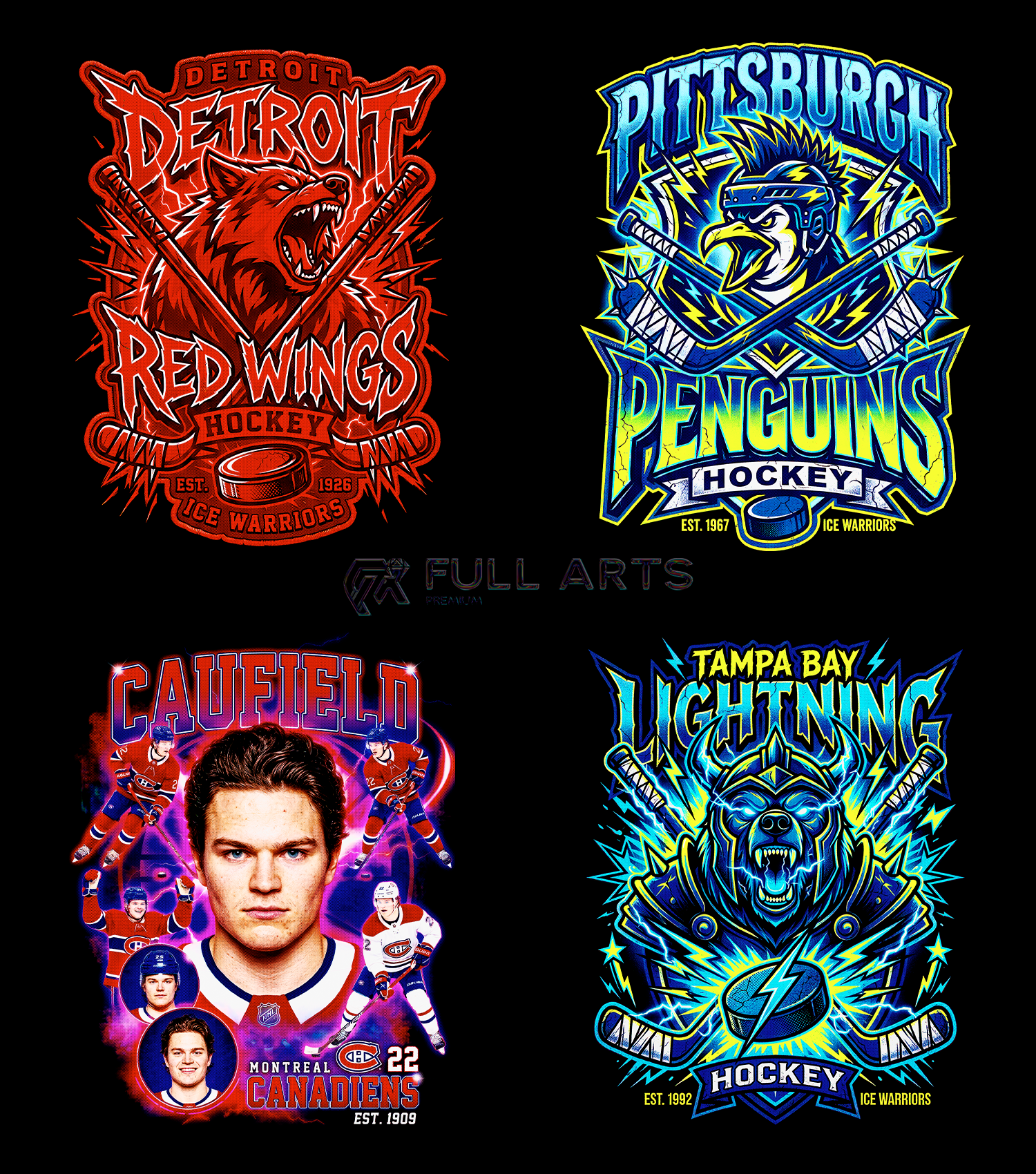 Paquete 120 Diseños de Hockey en Semitono