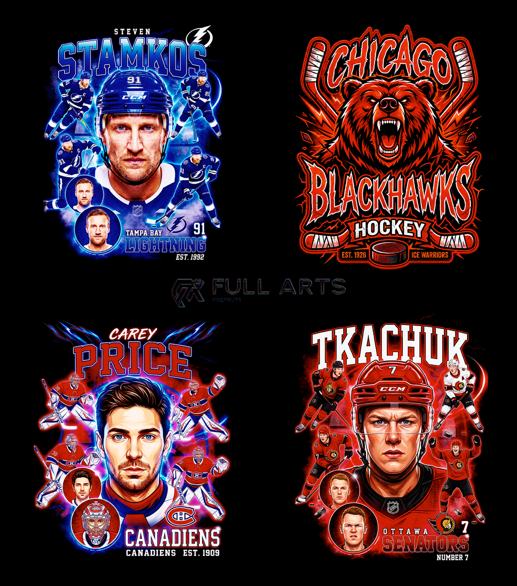 Paquete 120 Diseños de Hockey en Semitono