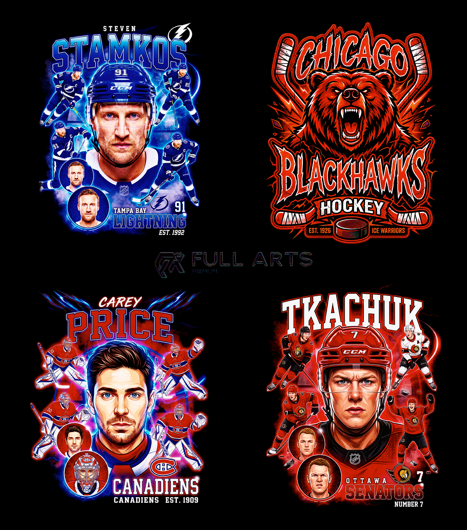 Paquete 120 Diseños de Hockey en Semitono