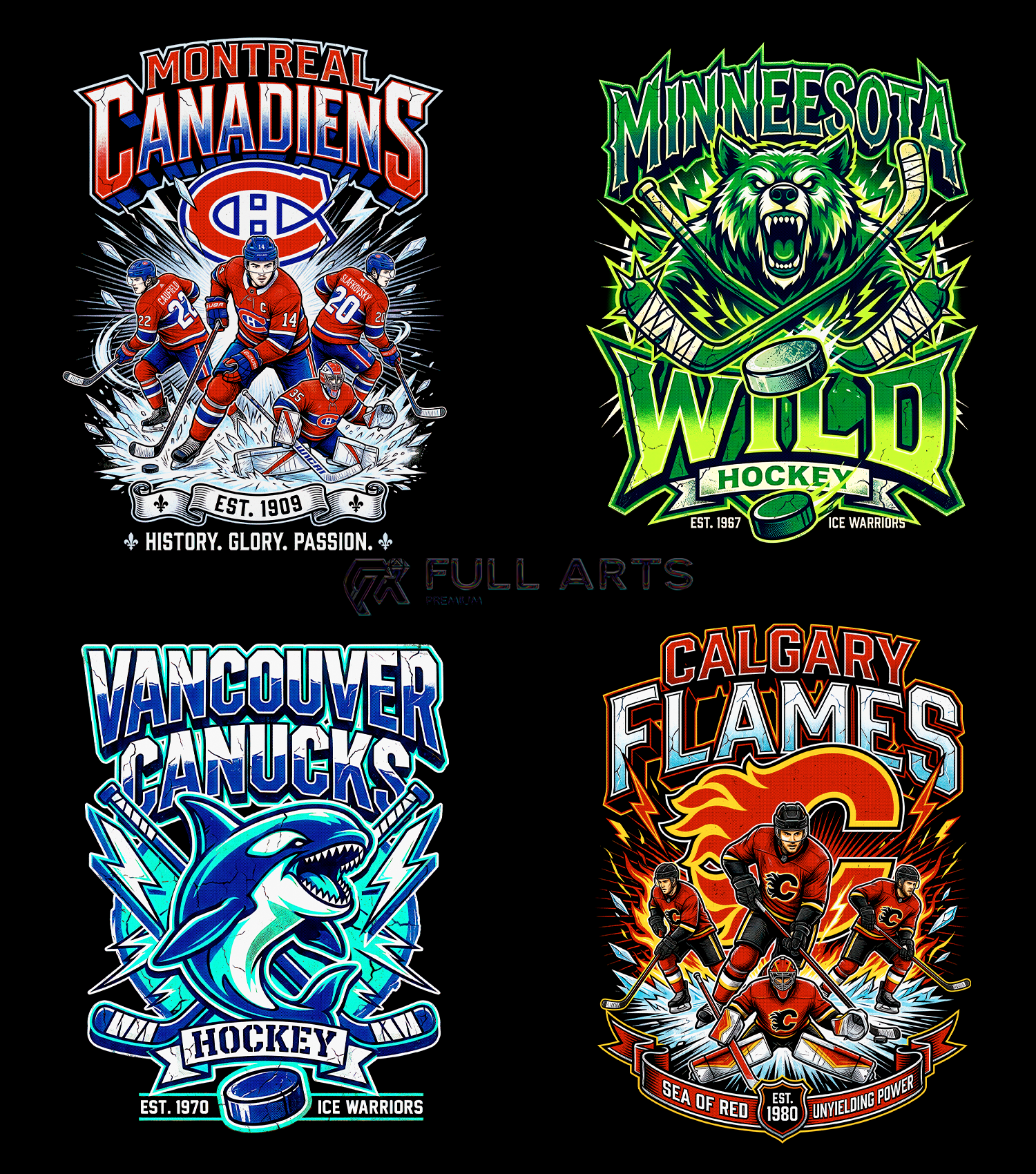Paquete 120 Diseños de Hockey en Semitono