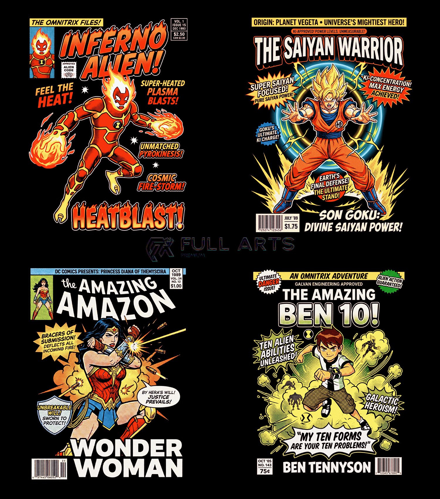 Paquete con 150 Diseños Comic Heroes HQ