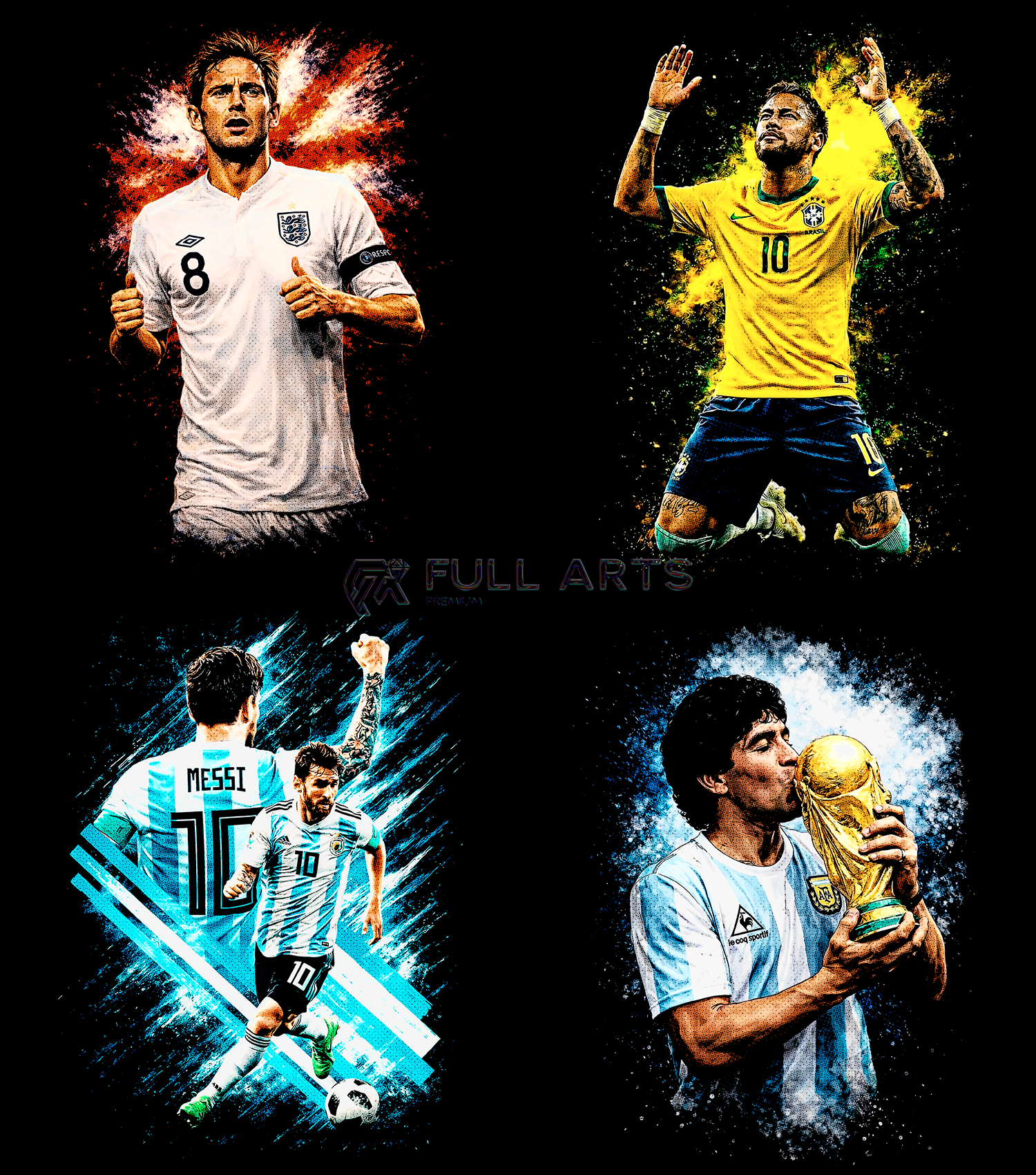 Paquete de más de 120 diseños de leyendas de la Copa con semitonos