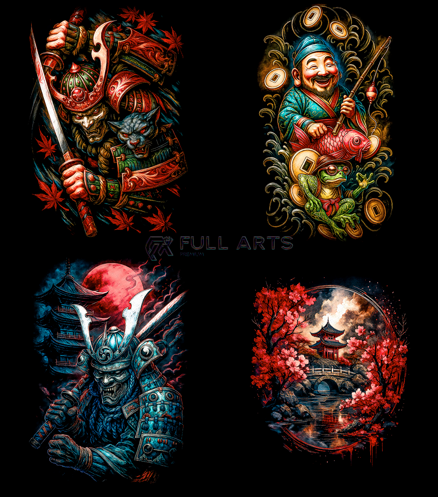 Paquete de más de 120 diseños orientales en semitonos