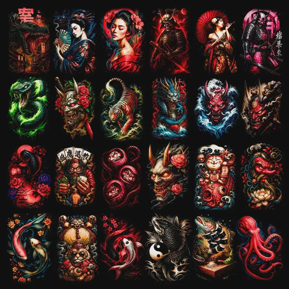 Paquete de más de 120 diseños orientales en semitonos