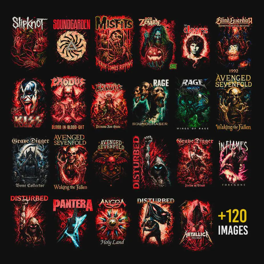 Paquete de más de 120 Diseños Halftone Rock