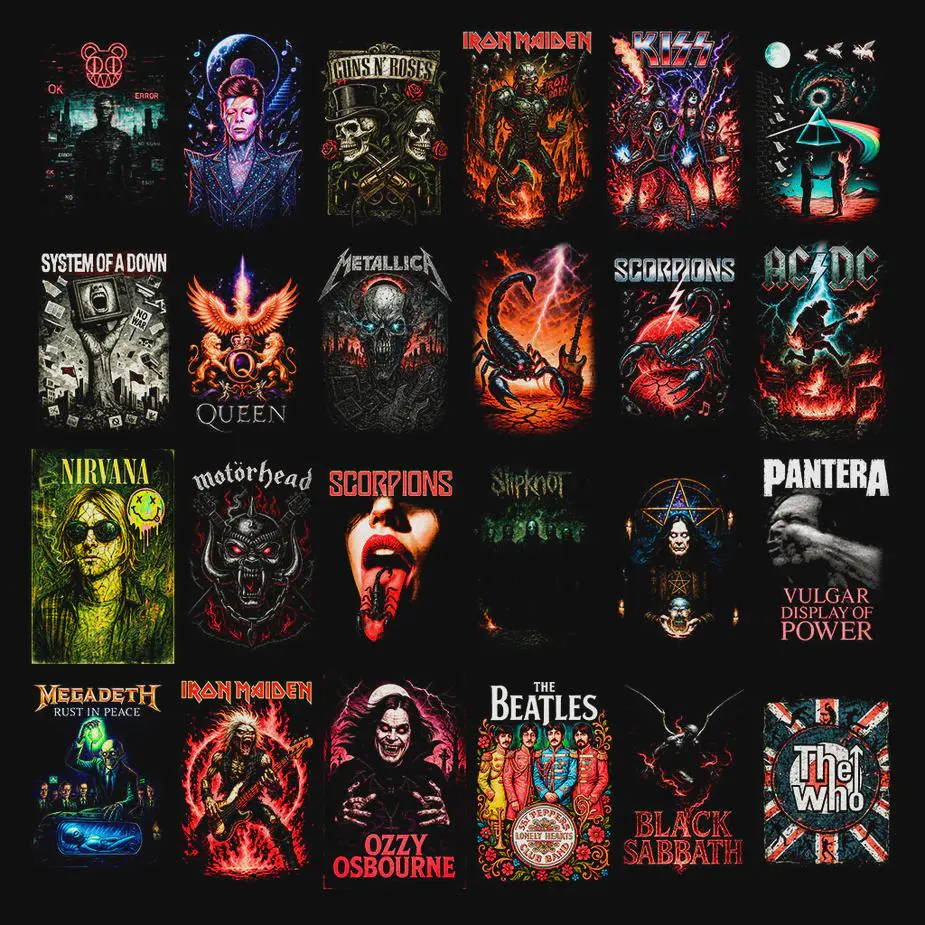 Paquete de más de 120 Diseños Halftone Rock