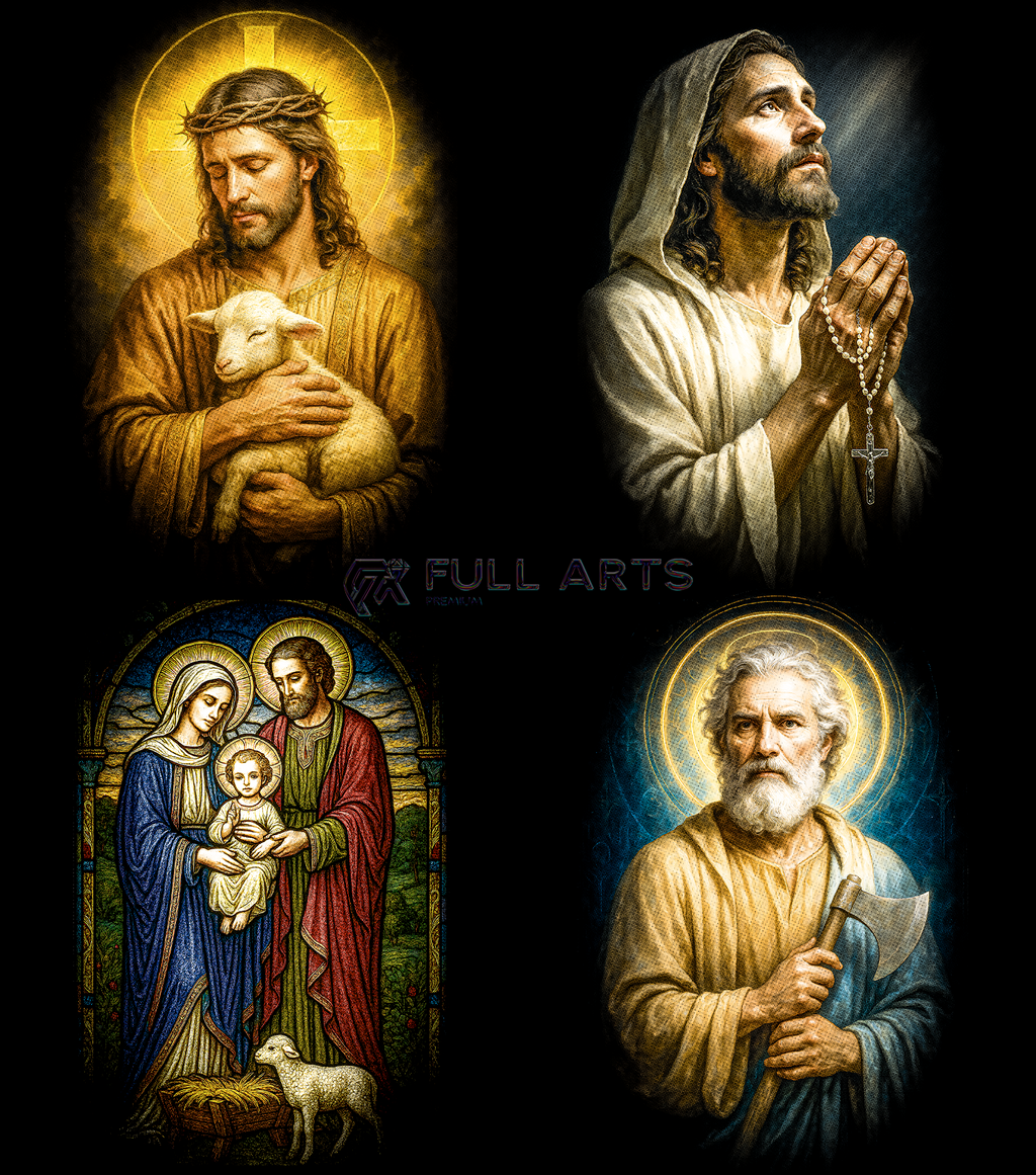 Paquete de más de 110 diseños cristianos semitonos