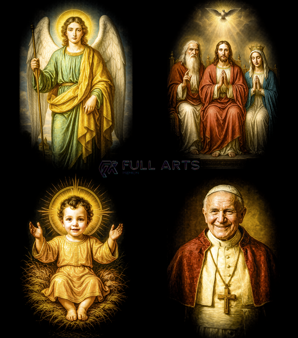 Paquete de más de 110 diseños cristianos semitonos