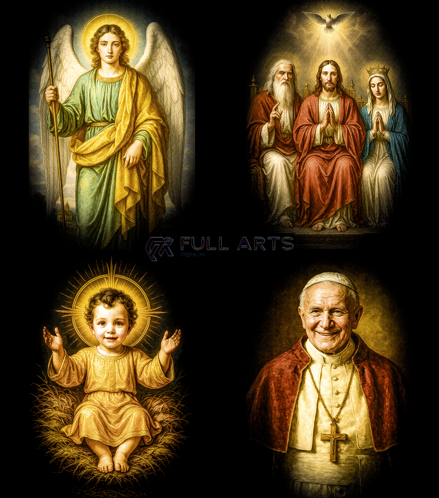 Paquete de más de 110 diseños cristianos semitonos