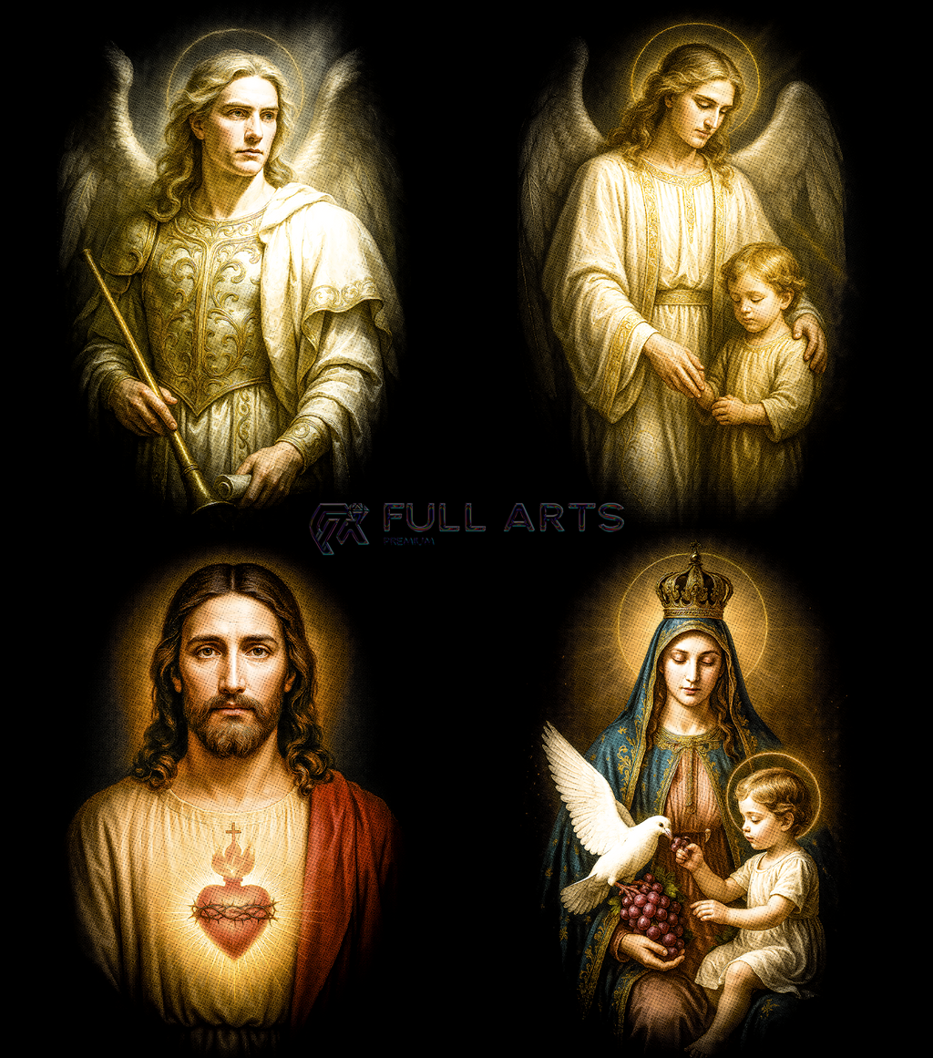 Paquete de más de 110 diseños cristianos semitonos
