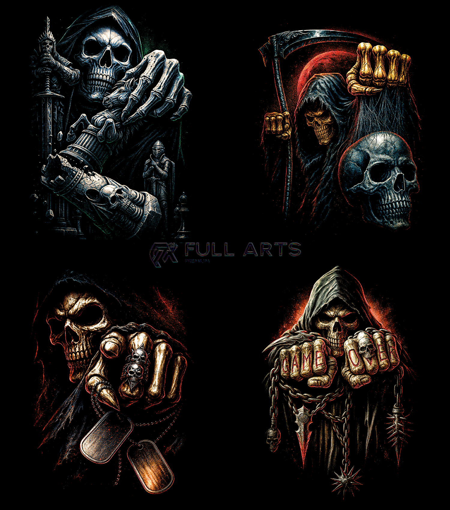 Pack Calaveras en Semitono 90+ Diseños