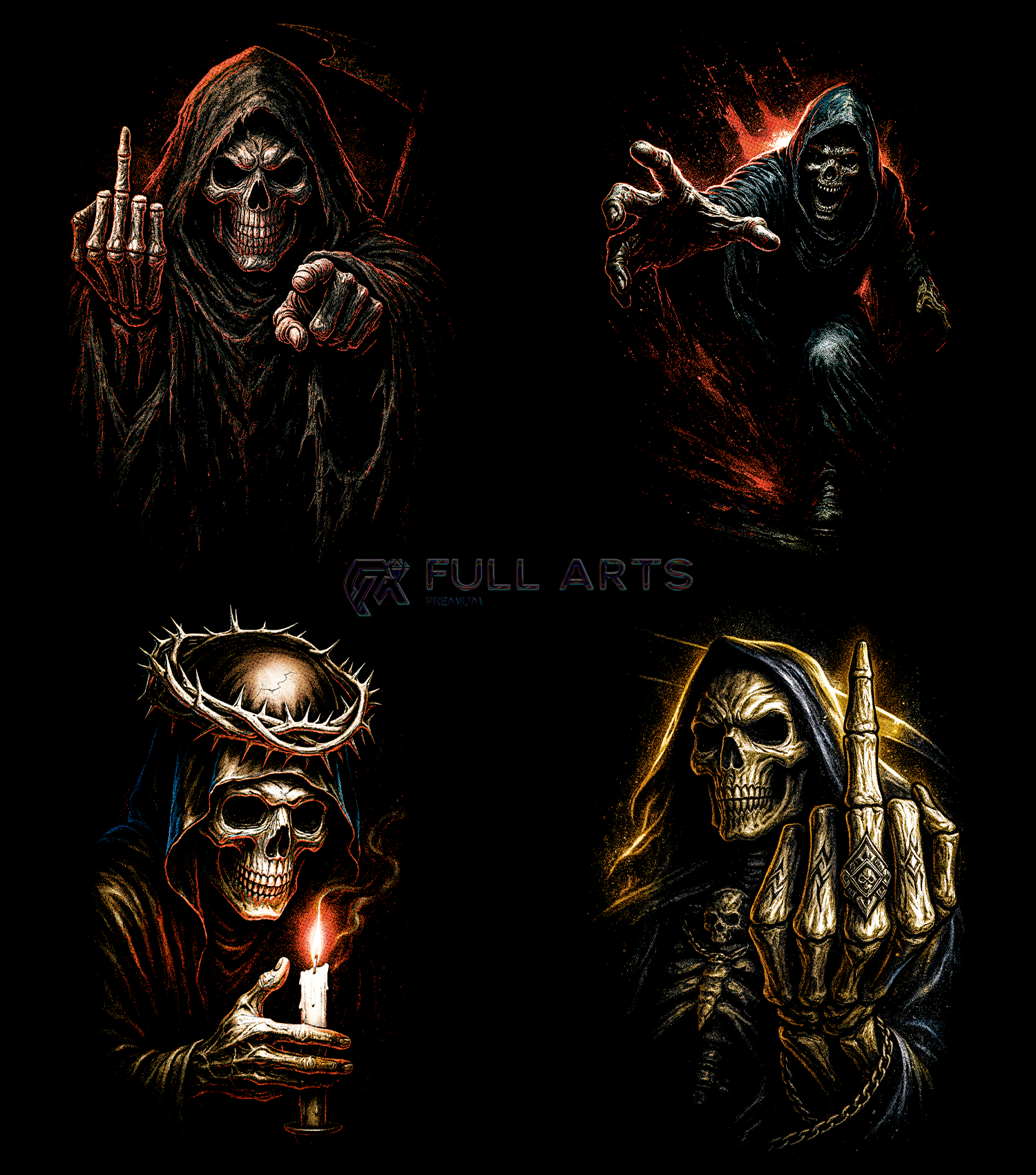 Pack Calaveras en Semitono 90+ Diseños