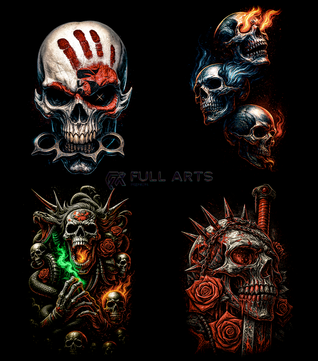 Pack Calaveras en Semitono 90+ Diseños