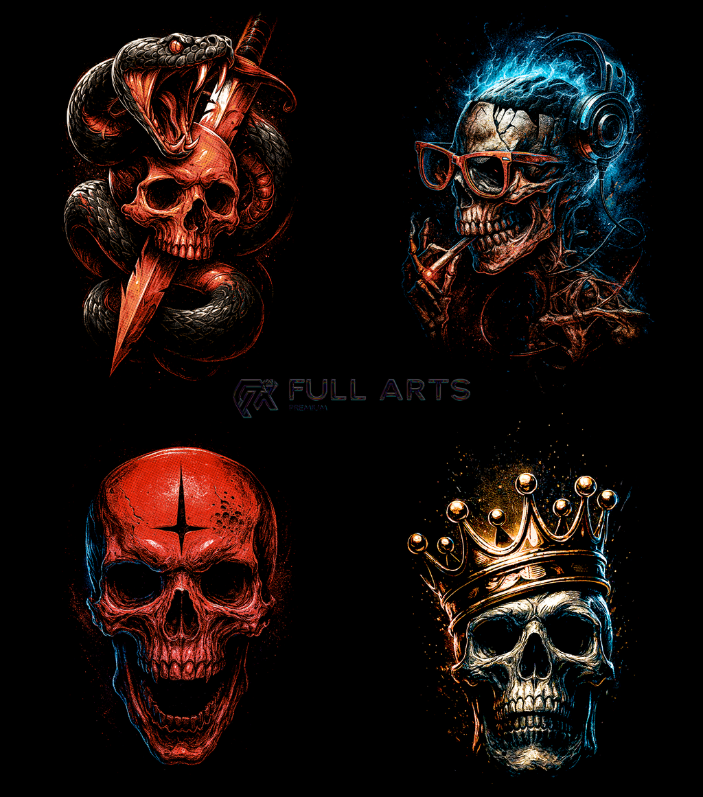 Pack Calaveras en Semitono 90+ Diseños