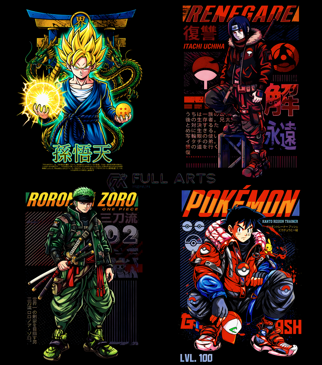 Pack Serie Ropa Urbana Anime